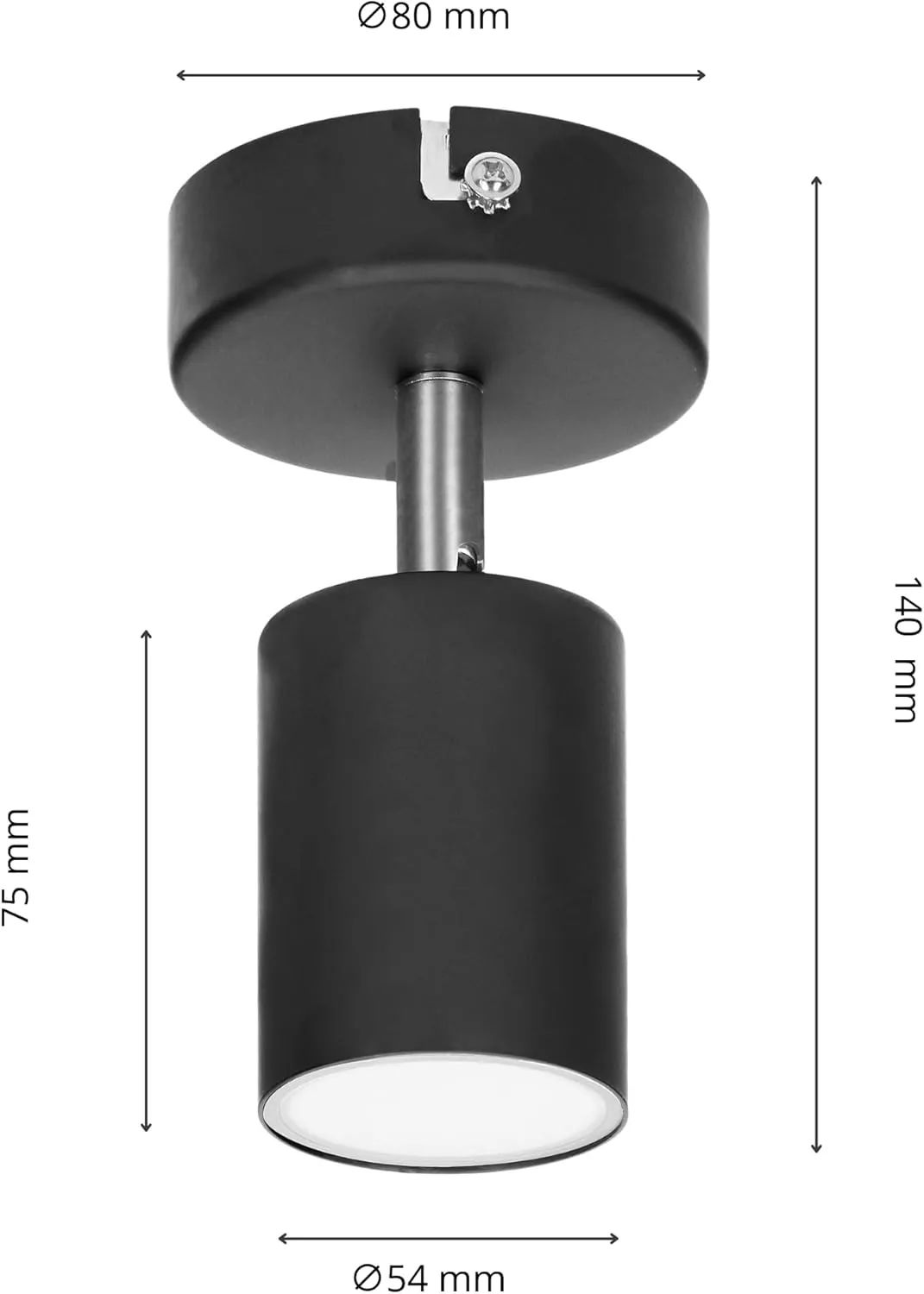 Adviti DOA SP 1 Lampara Techo y Pared Orientable GU10 max. 50W IP20 (Blanco)