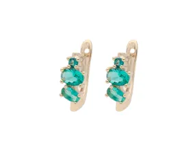 Aretes Sandra Renteria 6525 Chapa De Oro 18k