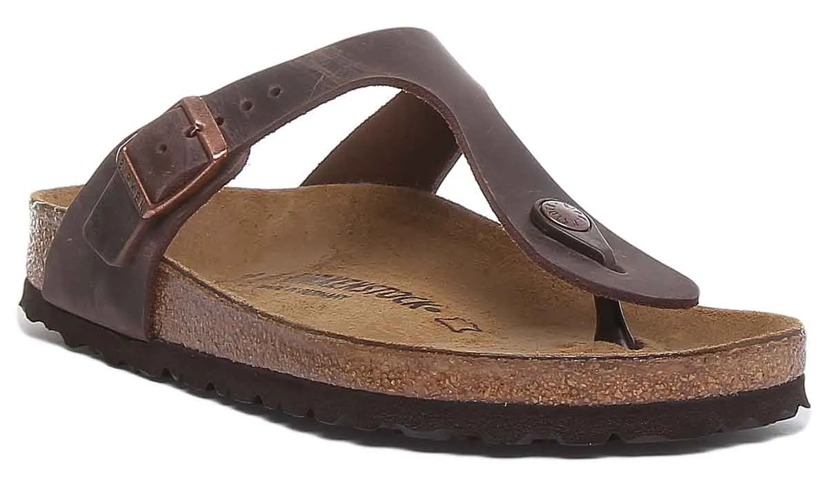 Birkenstock Gizeh Sandalia estilo tanga BirkoFlor para mujer en marrón