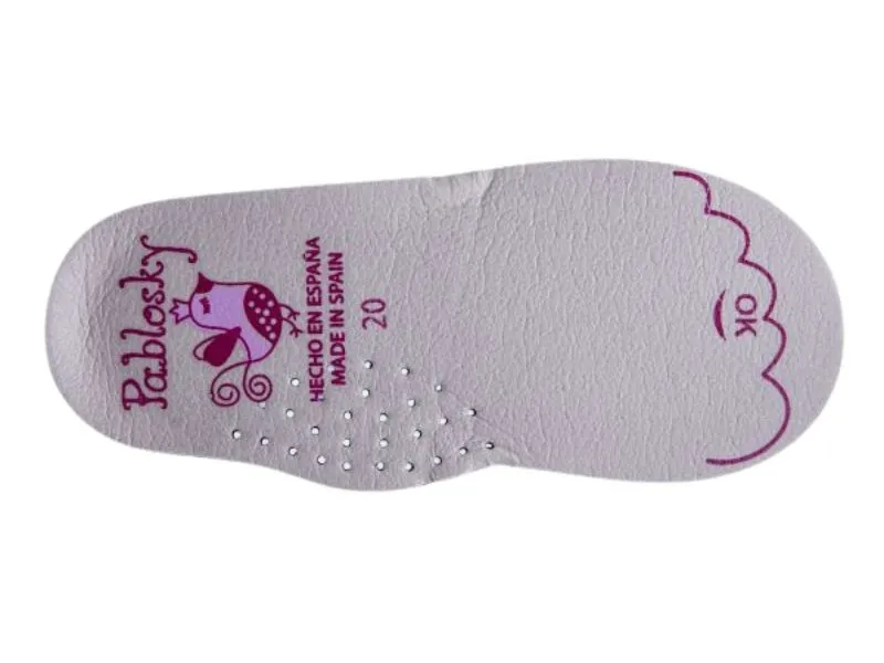 BOTITA DE PIEL CON VELCRO PABLOSKY EN COLOR AZUL 033970
