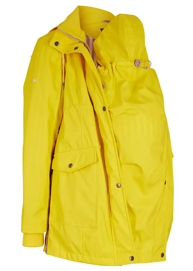 Chubasquero/chaqueta de maternidad para la lluvia Amarillo/gris