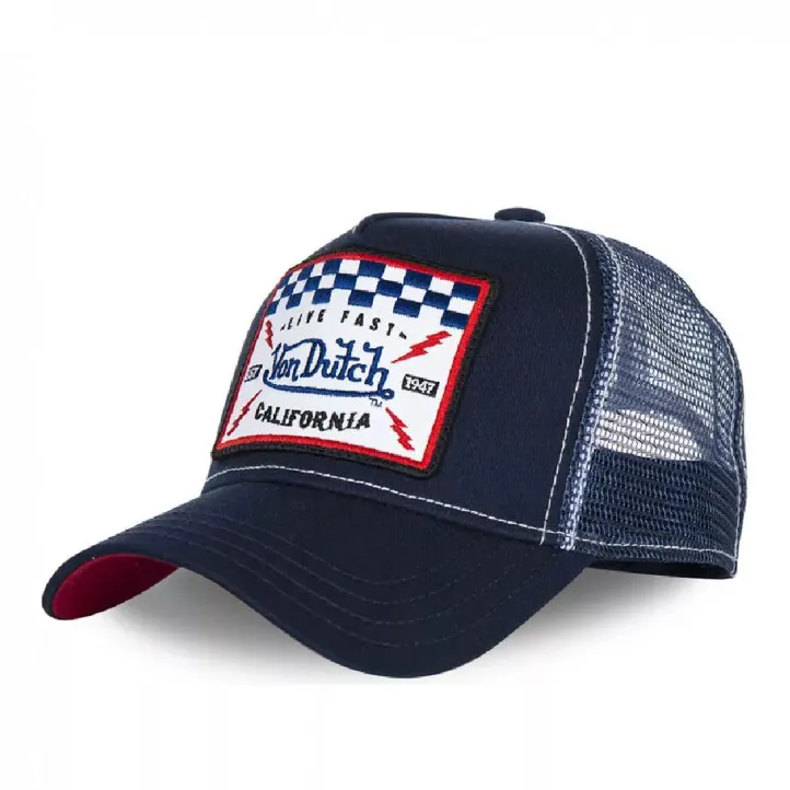 Complementos Von Dutch square5b azul con parche frontal