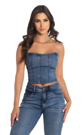 Corpiño Straple En Denim