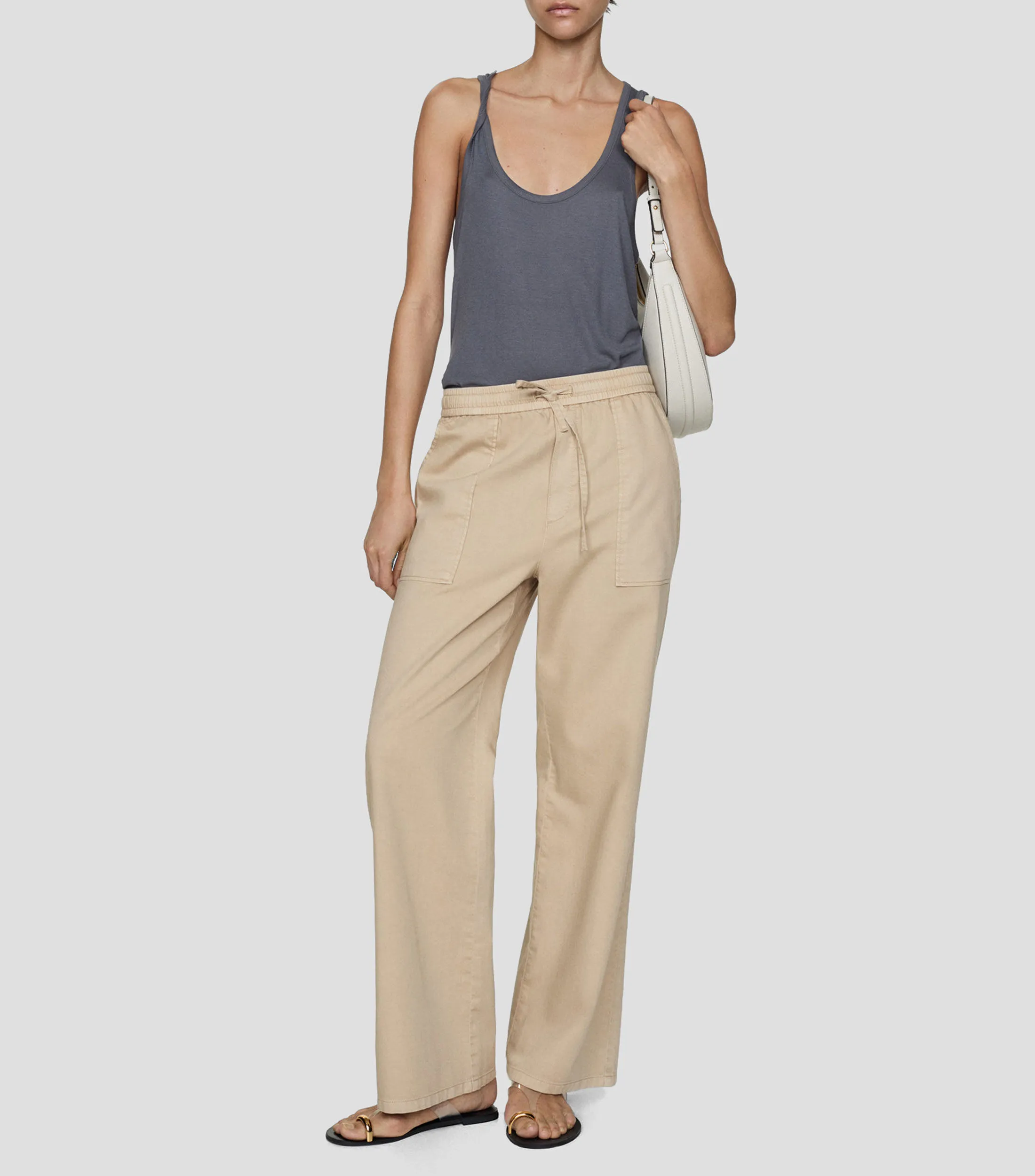 Mango Pantalón liso Mujer