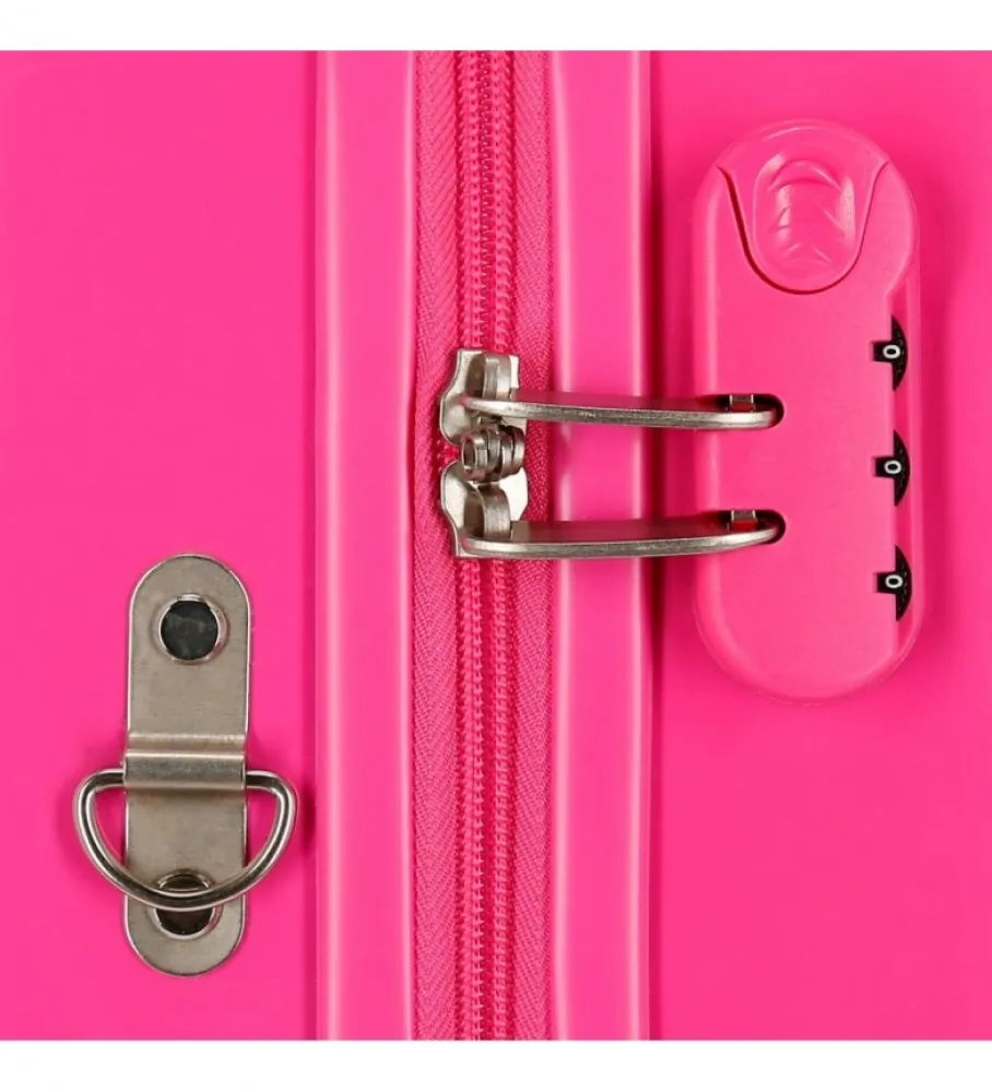 MOVOM MALETA ARCOIRIS ALWAYS SMILE ROSA -38X50X20CM-