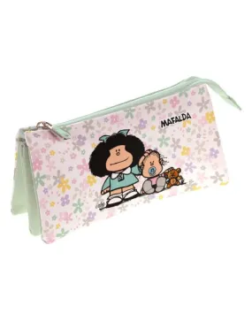 PORTATODO TRIPLE    MAFALDA20 FLORES