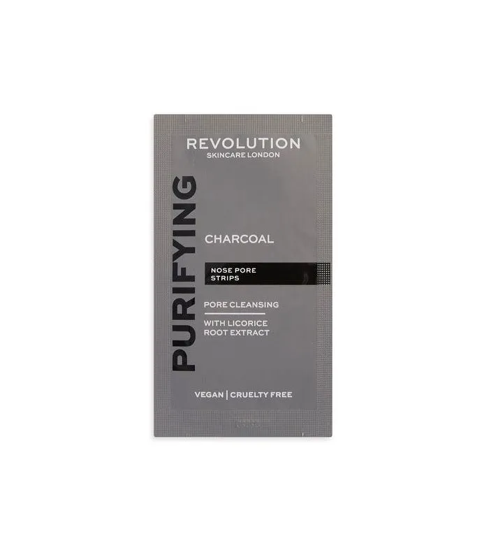 Revolution Skincare - Tiras limpiadoras de poros Charcoal