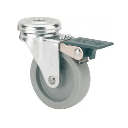 Rueda poliamix giratoria con freno Alex diametro 40 mm. modelo TW0175