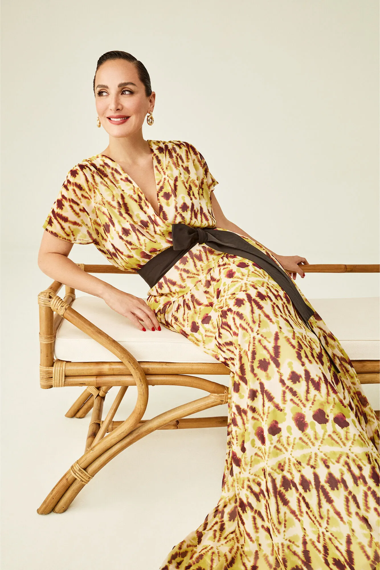 TFP by Tamara Falcó Vestido estampado con lazada