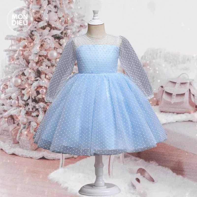 Vestido Fernanda color azul para niñas