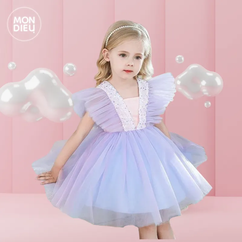 Vestido Yaneth color azul para niñas